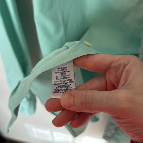 Ralph Lauren Beach Twill 100% Cotton Button Up Light Green Lg Tall and Long - Picture 4 of 13